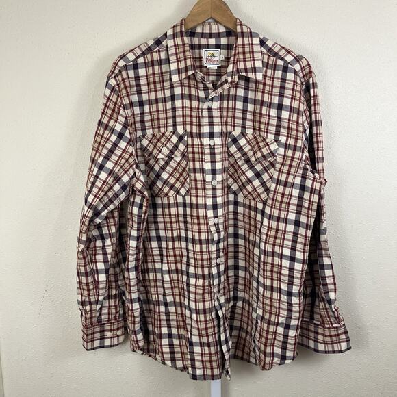 Surf Pendleton Men's Plaid Flannel Button Down Western Shirt Size L Large - Picture 1 of 4